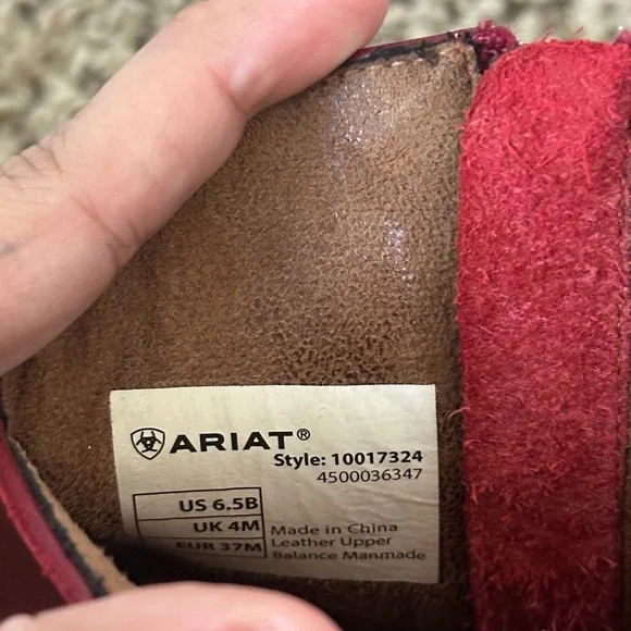 Red Western Ankle Boots - Picture 2 of 8